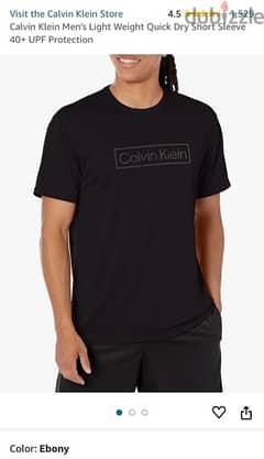 Calvin Klein Men's Light Weight Quick Dry Short Sleeve
