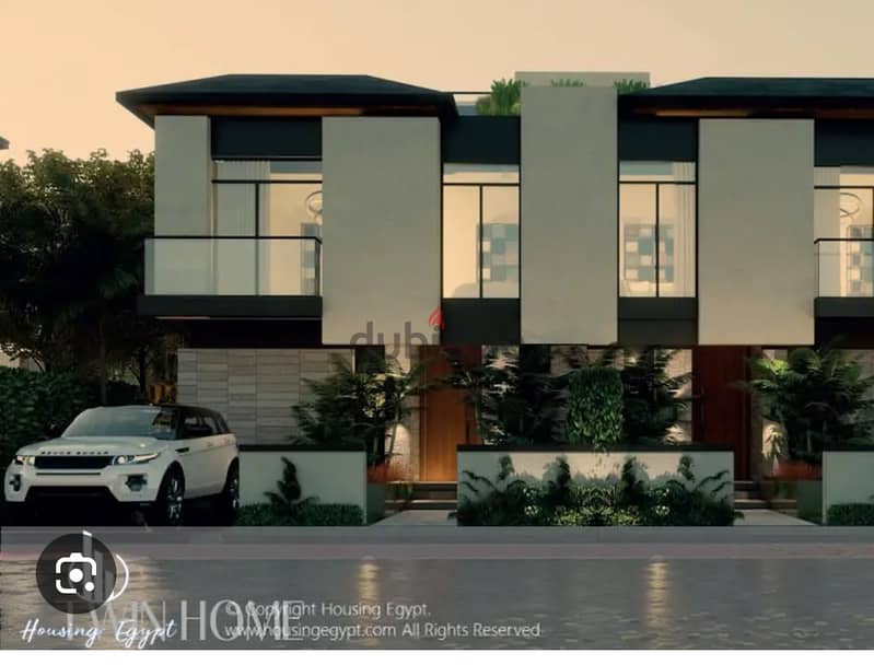 Townhouse 200 m2 for sale in The Willows with 5 % down payment in New Cairo by Roya Developments. 1
