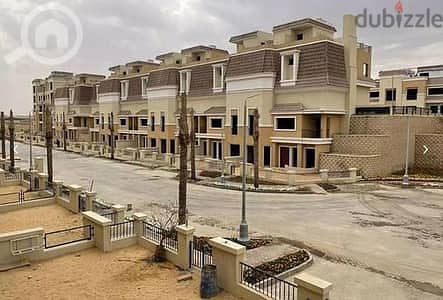 The lowest price for a 4-storey independent villa for sale (ground - first - second - roof), prime location on Suez Road in Sarai, New Cairo 6
