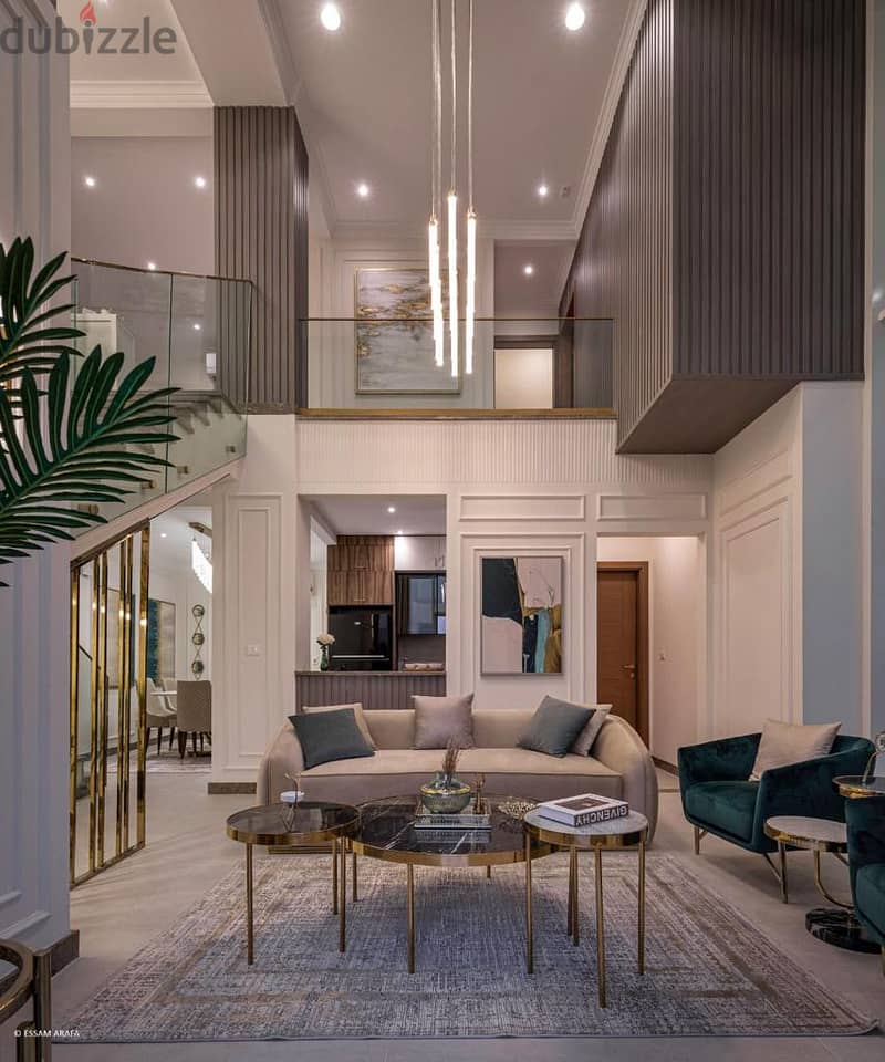 Double height duplex, 337 sqm, 5 rooms, view direct to the golf and lakes, in front of two hotels, including Kempinski, the University, and the Embass 10