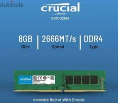8GB Ram DDR4 2666Mhz Crucial