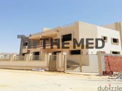 Twin house for sale, semi-finished,Ready to move, in the Ninth District, Sheikh Zayed, Dahshur