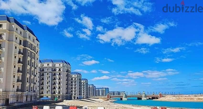 104 sqm nautical apartment for sale, immediate receipt, fully finished, in New Alamein, North Coast, Latin Quarter Compound 4