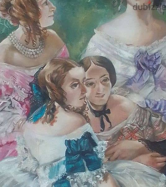 Victorian women oil painting Original 2