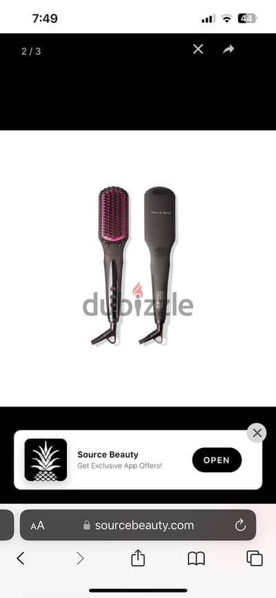 straightener brush cherry and berry