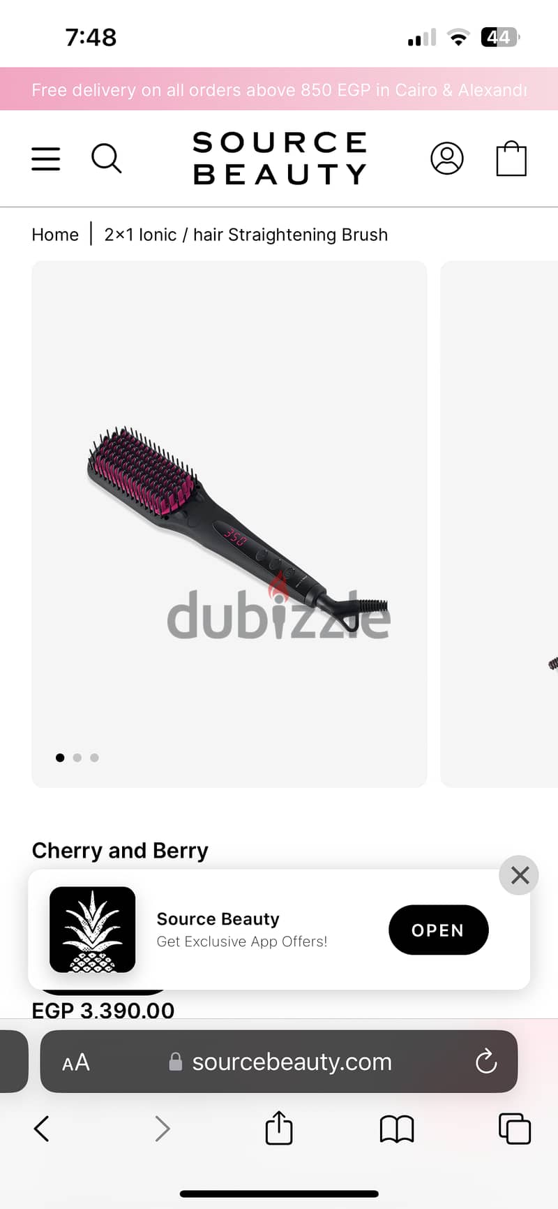 straightener brush cherry and berry 7