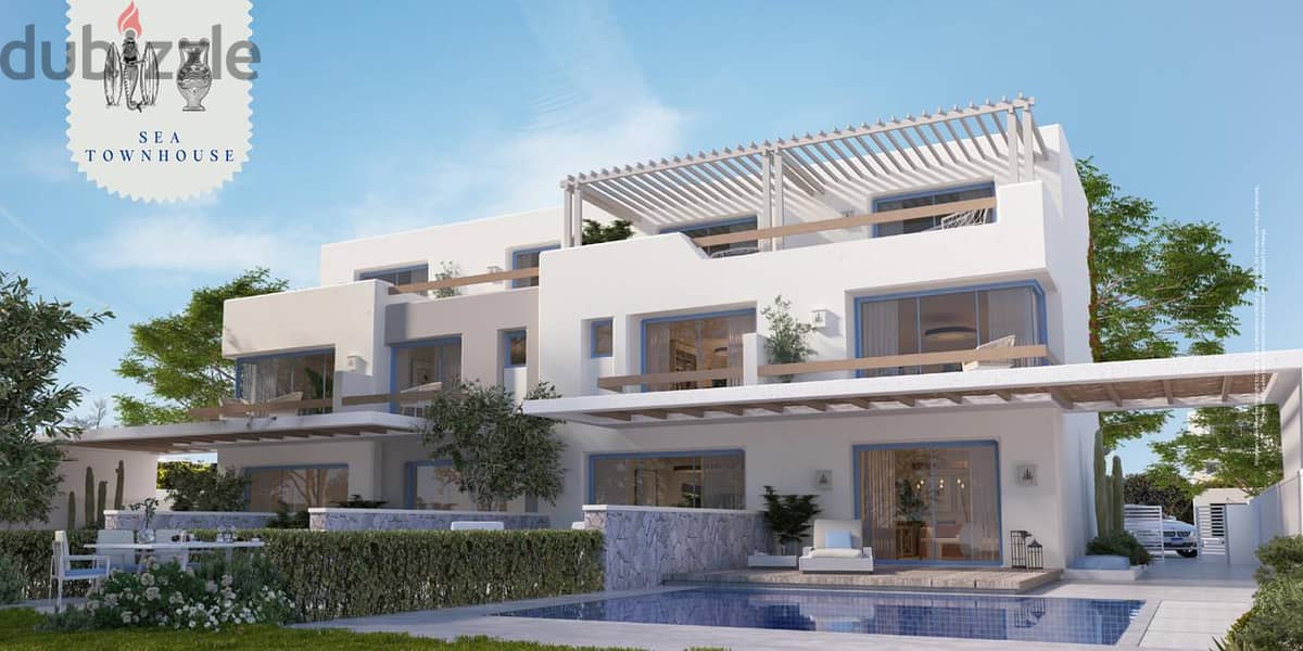 Townhouse 190 sqm for sale, fully finished, in Sidi Abdel Rahman, North Coast, Mountain View Plage Resort 4