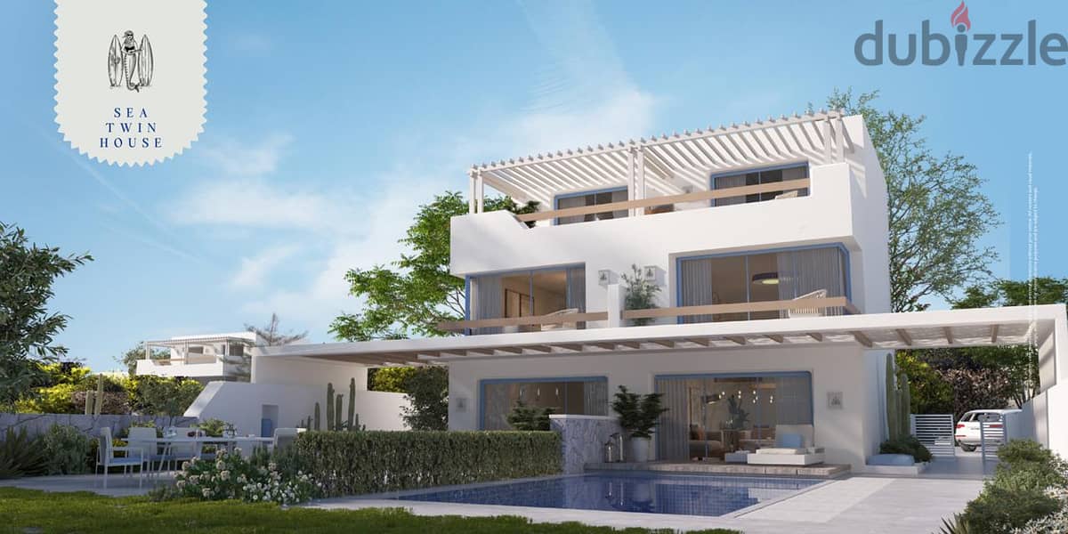 Townhouse 190 sqm for sale, fully finished, in Sidi Abdel Rahman, North Coast, Mountain View Plage Resort 5