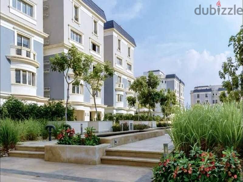 Apartment 190m with garden corner for sale 4Bdr down payment 1.2 million Mountain View iCity October Club Park next to Mall of Arabia and Sheikh Zayed 8