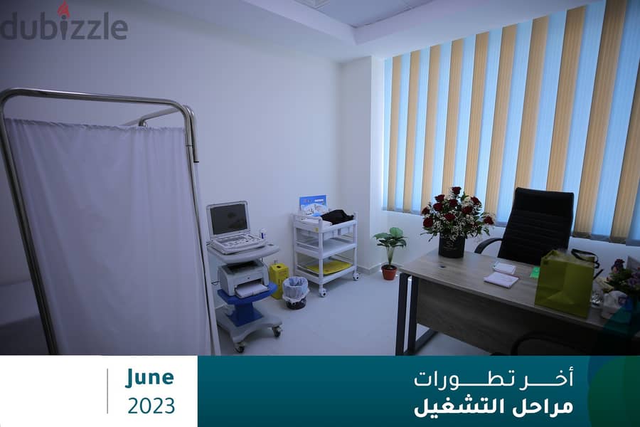 I own a medical clinic for sale in the Fifth Settlement, in front of Al-Baghdadi Square and the Assembly Court in the Elegantry Mall, the most densely 16