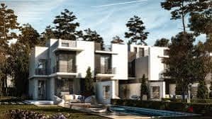 Villa for sale, 5% down payment, "View Garden", 4 years delivery il Bosco city, installments up to 8 years 6
