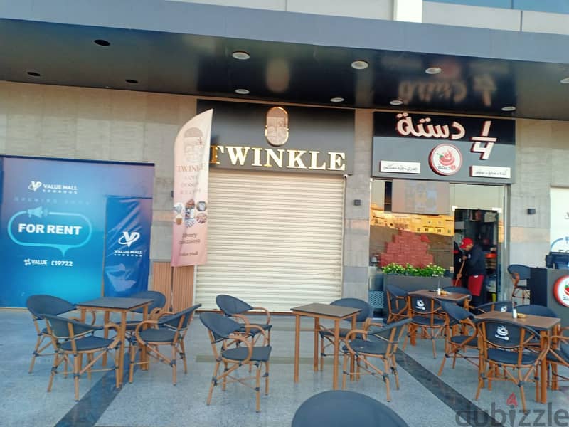 Shop for sale in Shorouk City, Value Mall, in front of Ganet Misr, in installment restaurant or cafés 10