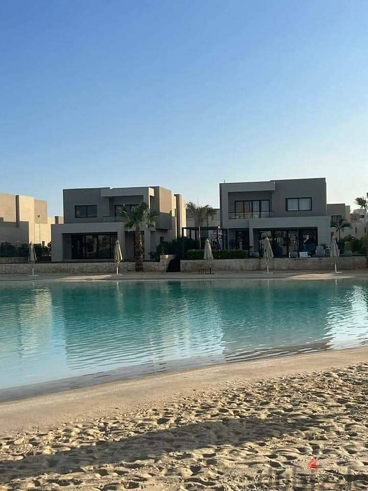 3-BR chalet with panoramic sea and lagoon view, fully finished  Azha - Ras El Hekma - North Coast 8