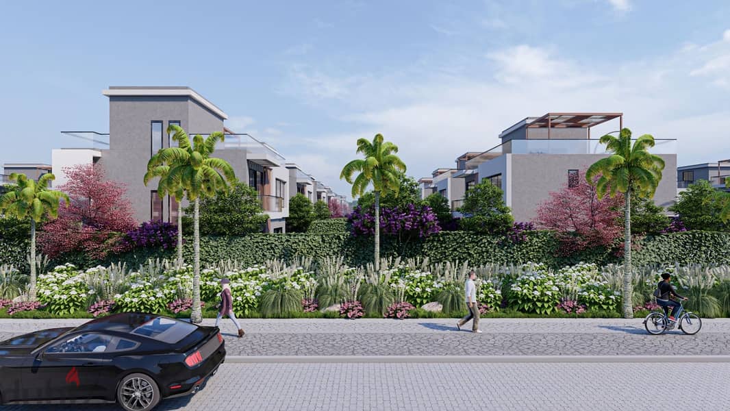 Installments over 8 years at a competitive price for an independent villa with a garden in Sun Square Compound 8