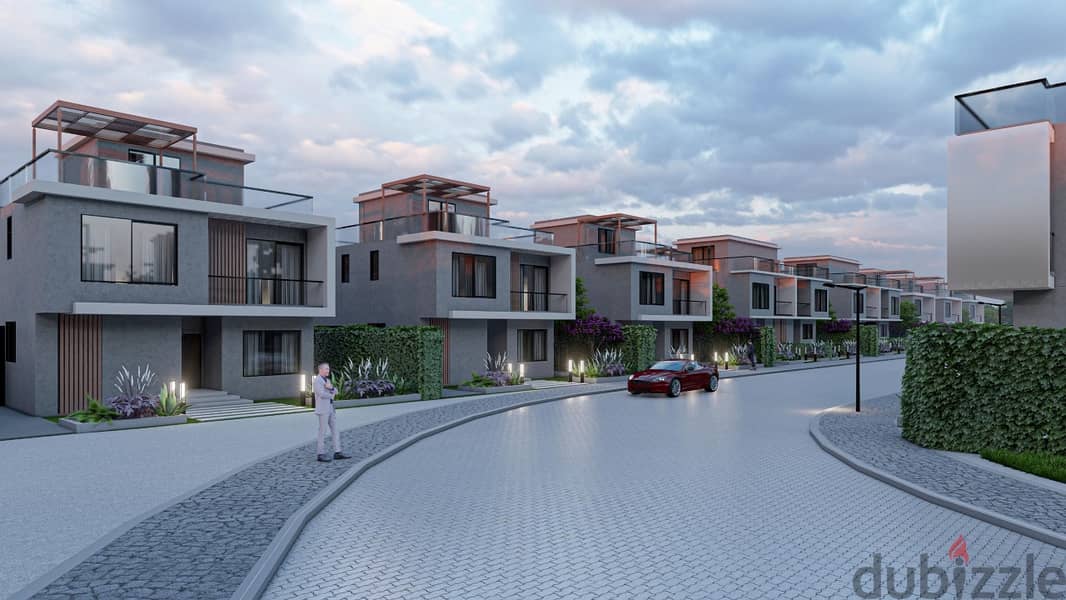 Installments over 8 years at a competitive price for an independent villa with a garden in Sun Square Compound 11