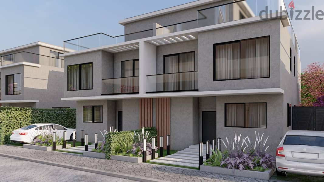 Installments over 8 years at a competitive price for an independent villa with a garden in Sun Square Compound 18