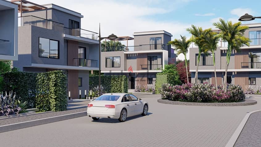 Installments over 8 years at a competitive price for an independent villa with a garden in Sun Square Compound 26