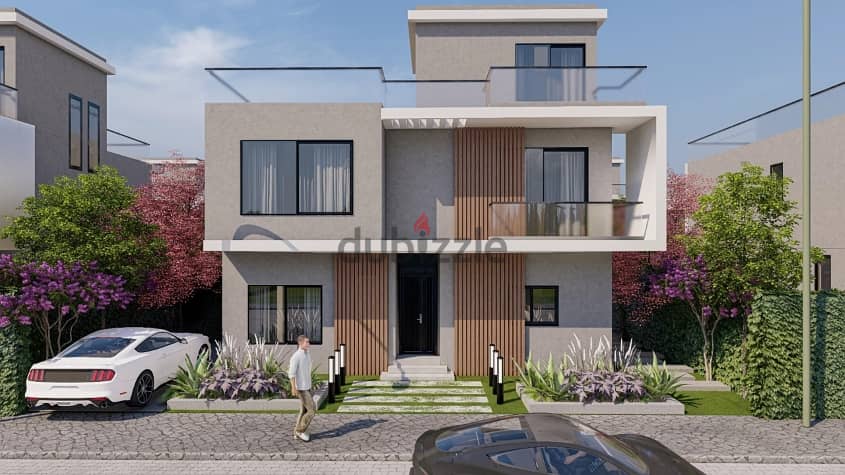 8 years installment for a villa at a competitive price with a private garden in Sheikh Zayed, Sun Square Compound 27