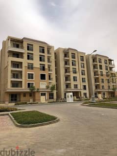 For sale, a 69 sqm apartment in front of the airport in comfortable installments in Saray Compound in New Cairo