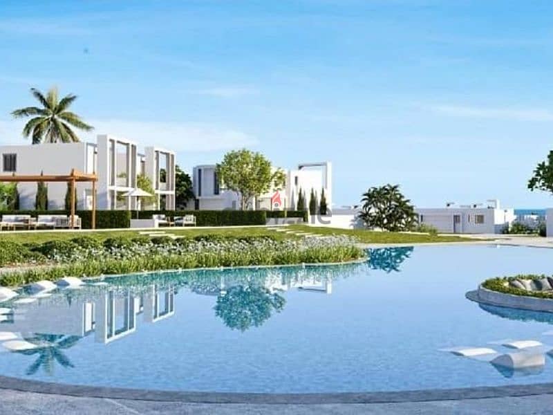 With a 5% down payment, a townhouse for sale in installments, fully finished, in a very special location directly overlooking the sea, in (Live Ceram) 3