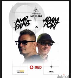 2 tickets for Amr diab x Adam Port concert marassi