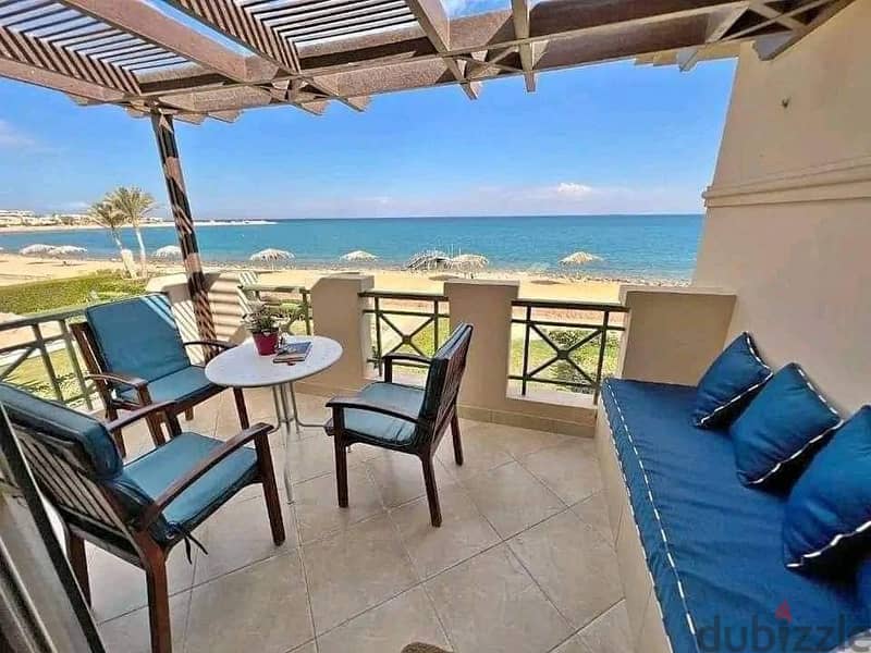 Chalet for sale directly on the sea from La Vista Gardens in Ain Sokhna, fully finished 4