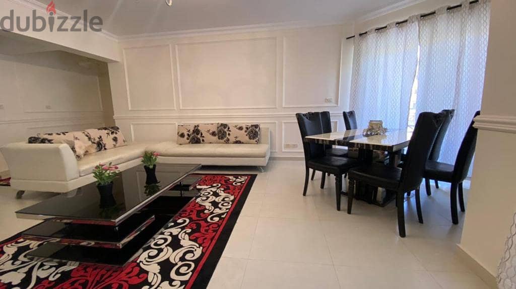 شقة للايجار مفروش في كمبوند اوبرا سيتي ارضي بجنينة الشيخ زايد 120 م 1