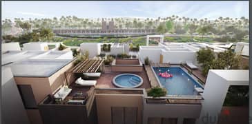 Duplex with roof in Mostakbal City on Mazar Park in front of Madinaty, in installments