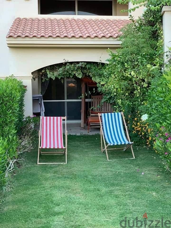Immediate delivery of a 150 sqm chalet (finished) + 50 sqm garden, first row on the sea, for sale in La Vista, Ain Sokhna, Lavista Gardens, 5 years in 9