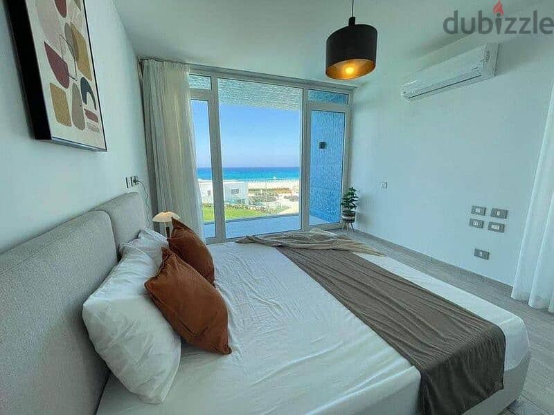 110m apartment in Fouka Bay North Coast (Serviced Apartment), direct to the sea, with a 10% contract downpayment and 8 years interest-free installment 4
