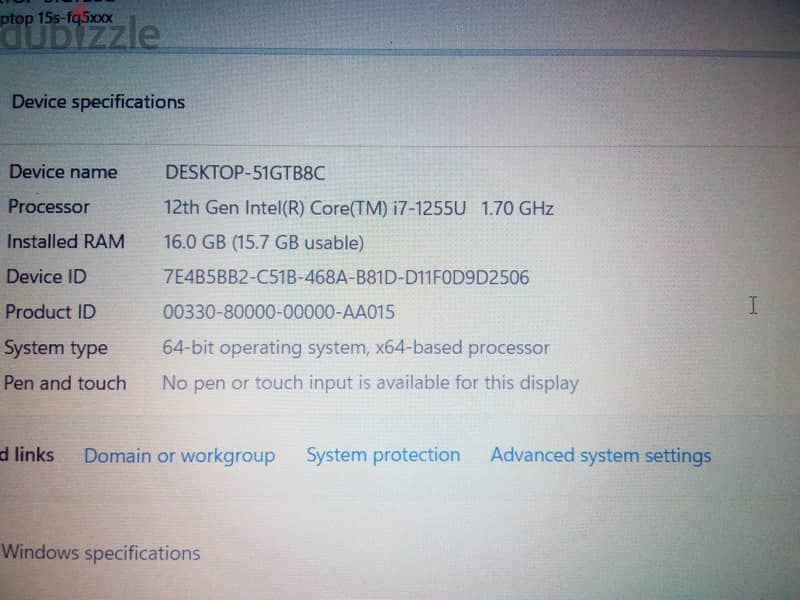 Laptop Hp core i7 جيل 12 hard 512 ssd 2