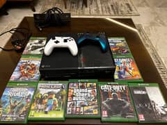 X box one, 1TB + 9 games + kinect + 2 controllers
