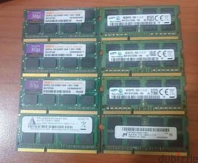 6 قطع رامات لاب توب ddr3  12800s
 بحالة الزيرو