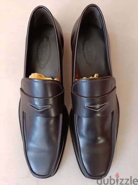 حذاء كلاسيك ايطالي جلد طبيعي بالكامل جديد تماما 10