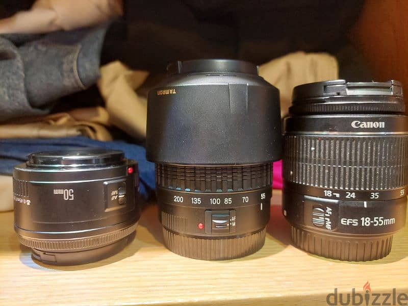 DSLR Canon EOS 600D used like new + 3 new lenses 3