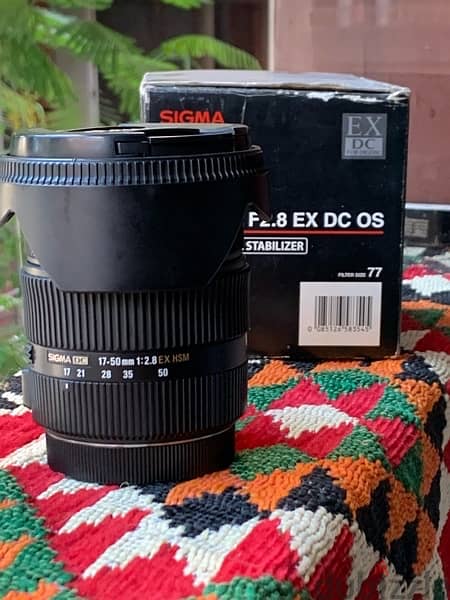 lens 17-50 mm f 2.8 sigma for  canon dc os 2