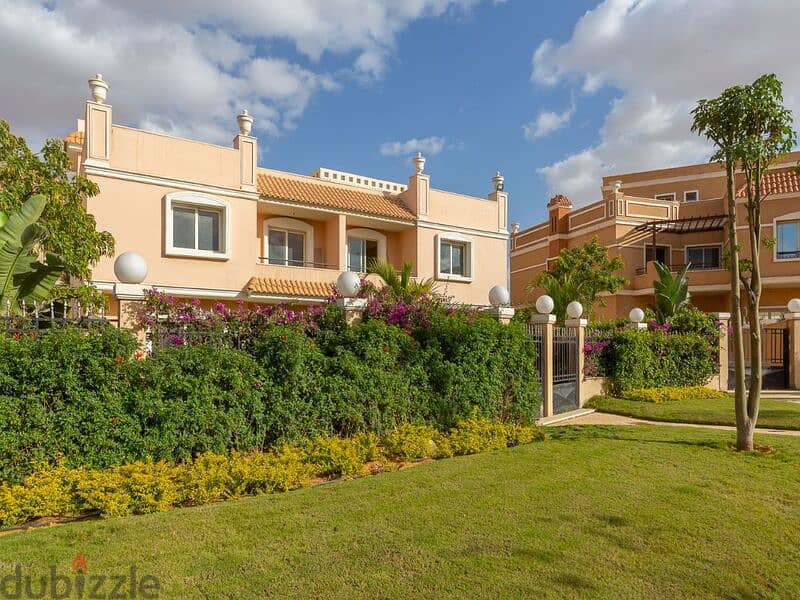 Twin house ready to move for sale in Cleopatra Palace Compound in front of Gate 1 Madinaty 7