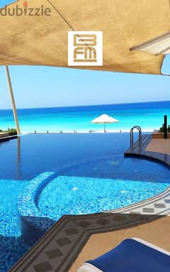 Beachfront villa for rent in Marassi with an infinity pool unparalleled double view villa فيلا صف أول على البحر في مراسي بحمام سباحة خاص على البحر