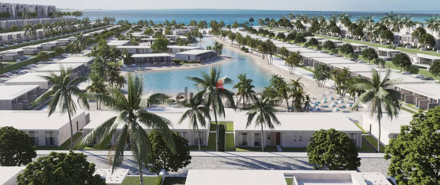 With a 5% down payment over 10 years, a chalet for sale on the lagoon in Ras Al-Hikma, Salt project, North Coast 5