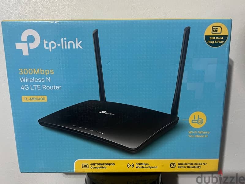 tp-link 300mbps wireless n 4g lte router tl-mr6400 0