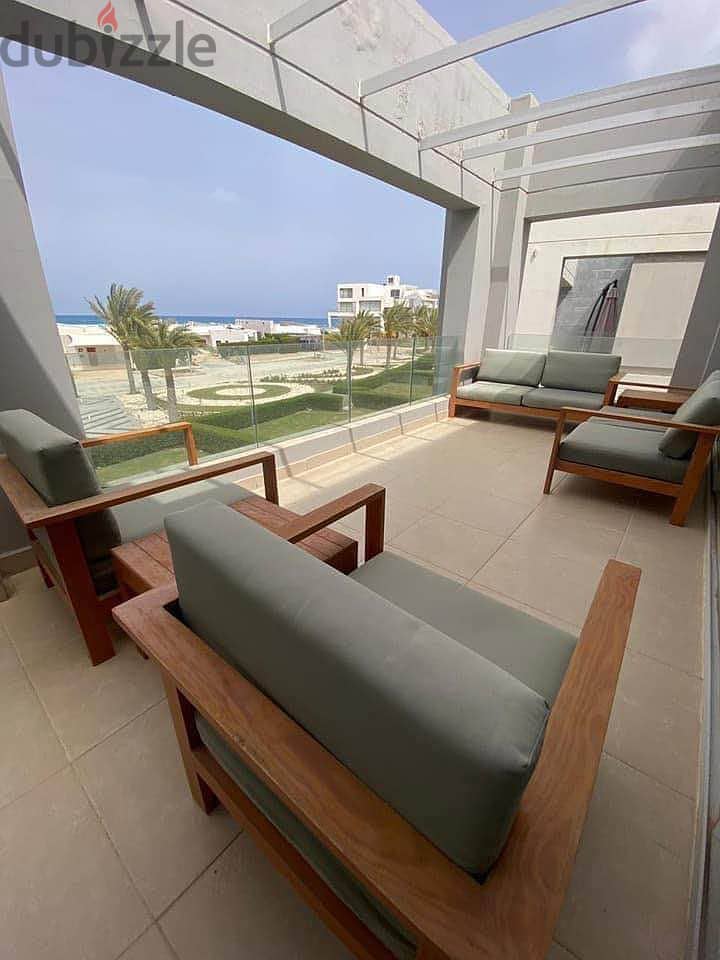 chalet for sale 3 bed sea view with garden 23% discount in La Vista Ras El Hekma nearfrom Alamein City, fully finished, installments 6 years 10