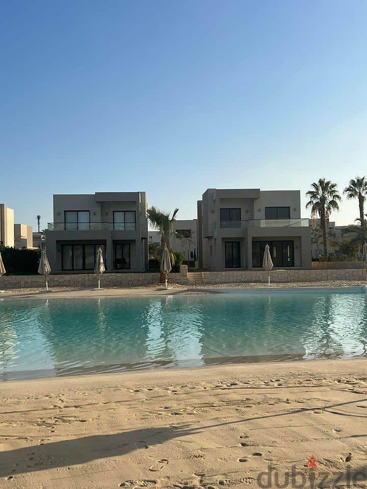 chalet for sale 3 bed sea view with garden 23% discount in La Vista Ras El Hekma nearfrom Alamein City, fully finished, installments 6 years 11