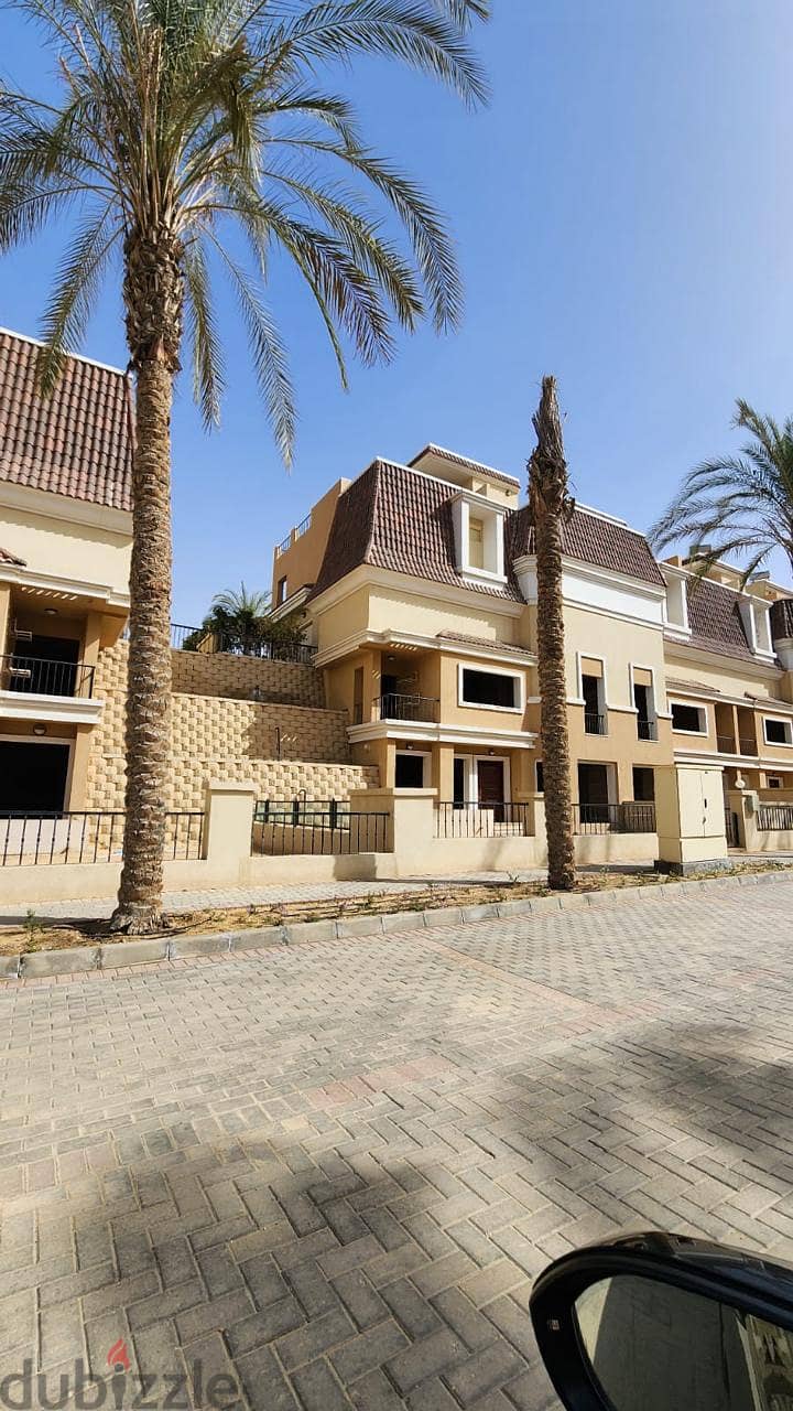 S villa for sale  212m garden 60m in Sarai compound , mostakbal city كمبوند سراي مدينة المستقبل best location in Sarai directly on suez road 6