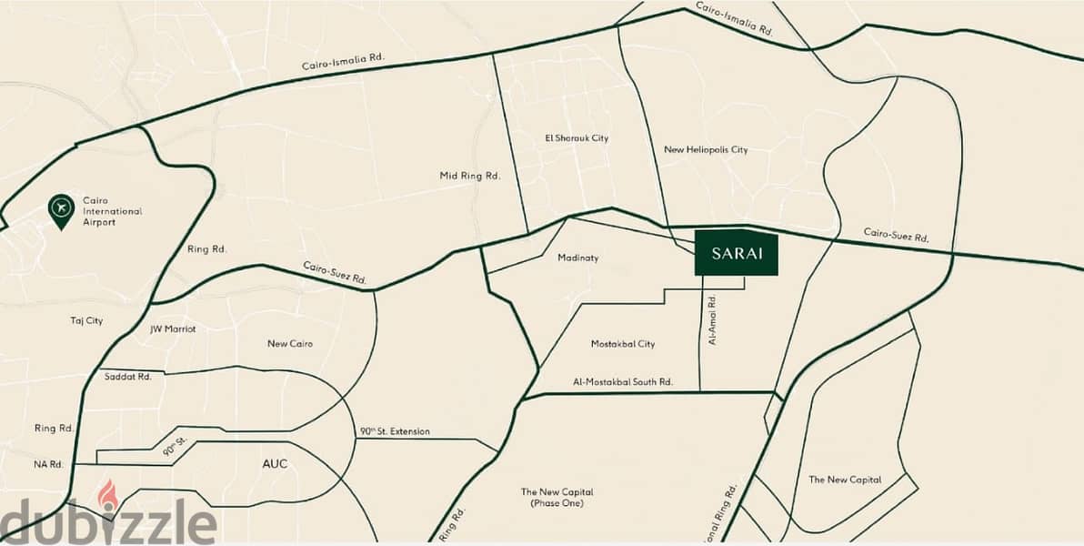 فيلا للبيع 212م حديقة 60م بكمبوند سراي مدينة المستقبل بأفضل موقع في سراي على طريق السويس مباشرة 13