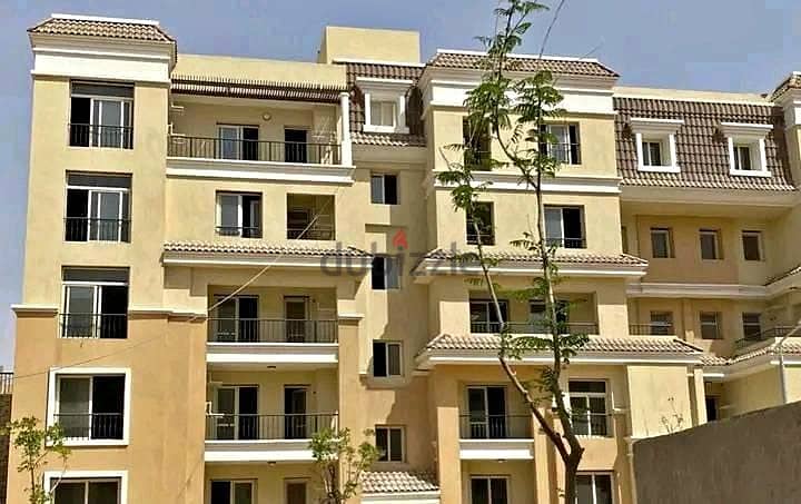 Apartment for sale, 155 meters, in Sarai Compound, minutes from the Fifth Settlement, with a 5% down payment and also a 42% discount on ca 0