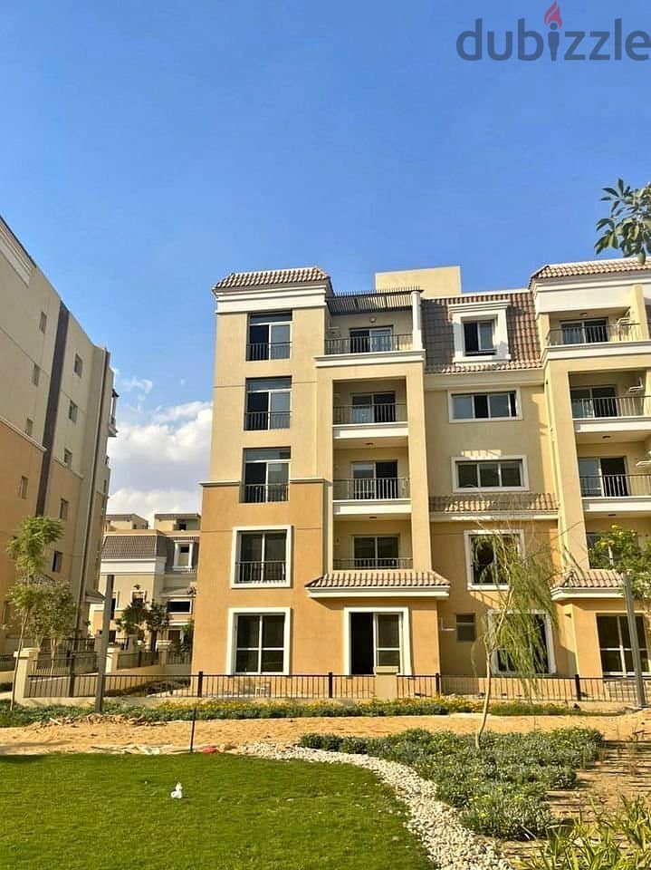 Apartment for sale, 155 meters, in Sarai Compound, minutes from the Fifth Settlement, with a 5% down payment and also a 42% discount on ca 7