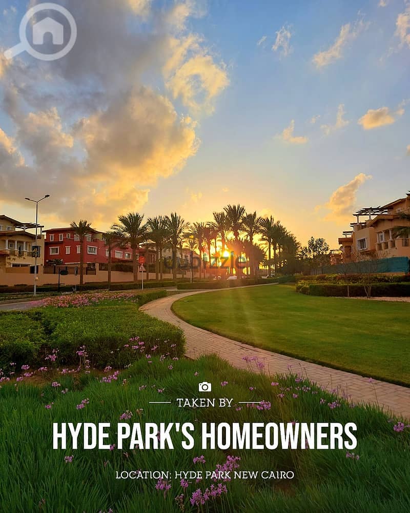 Hyde Park New Cairo شقة للبيع 199م كمبوند هايد بارك التجمع الخامس علي اكبر لاند سكيب 0