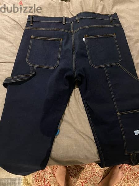 Carpenter Jeans Dark Blue with Brown Stitching Navy. Ev 2