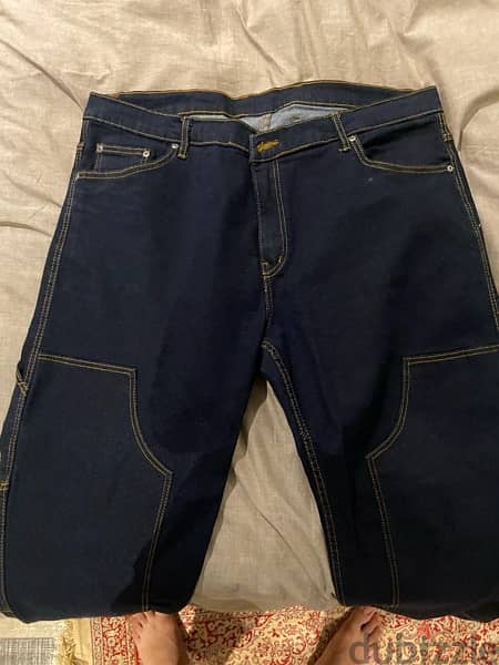 Carpenter Jeans Dark Blue with Brown Stitching Navy. Ev 3