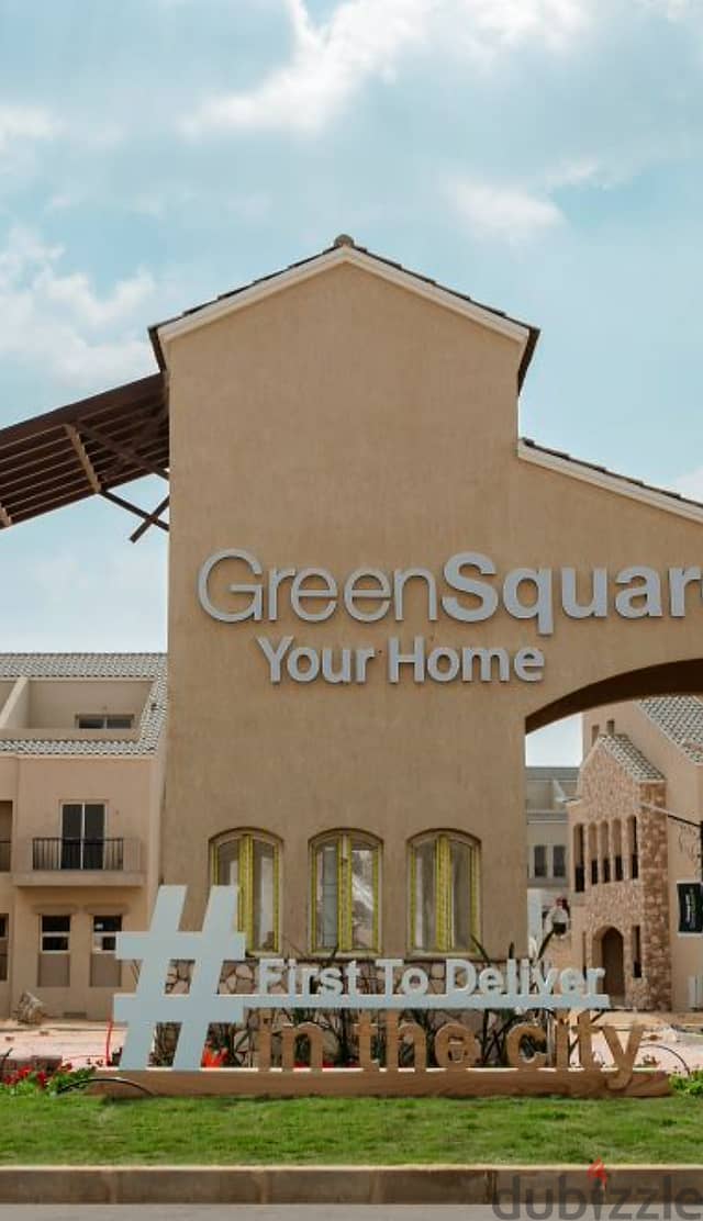 Town House 262. M in Green square sabbour Mostakbal City, delivered, overlooking lake View 0